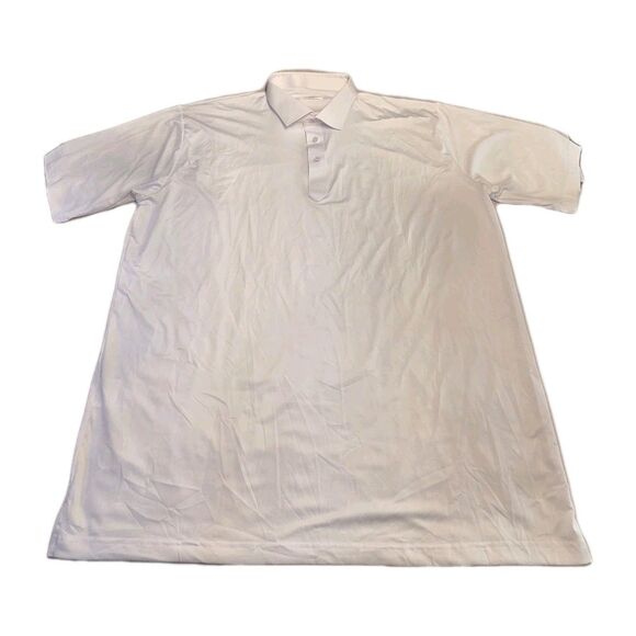 NWOT Collars & Co 3XL Featherweight Dress Collar Polo Shirt Solid White - Picture 2 of 7